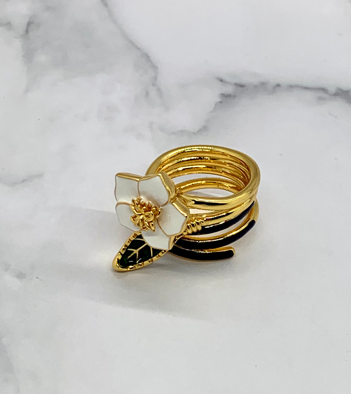 BOTTEGA VENETA Flower Ring Size 7 Medium - Pre owned