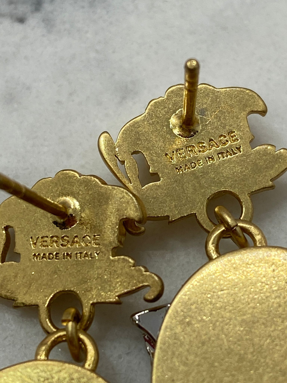 VERSACE V Medusa Pendant Earrings - Pre owned
