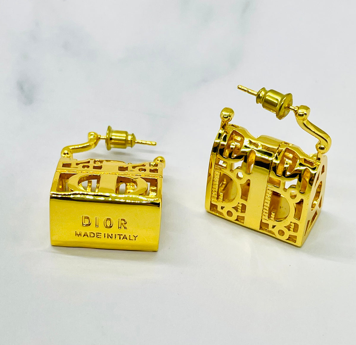 CHRISTIAN DIOR CD Canage Purse Earrings - Pre owned