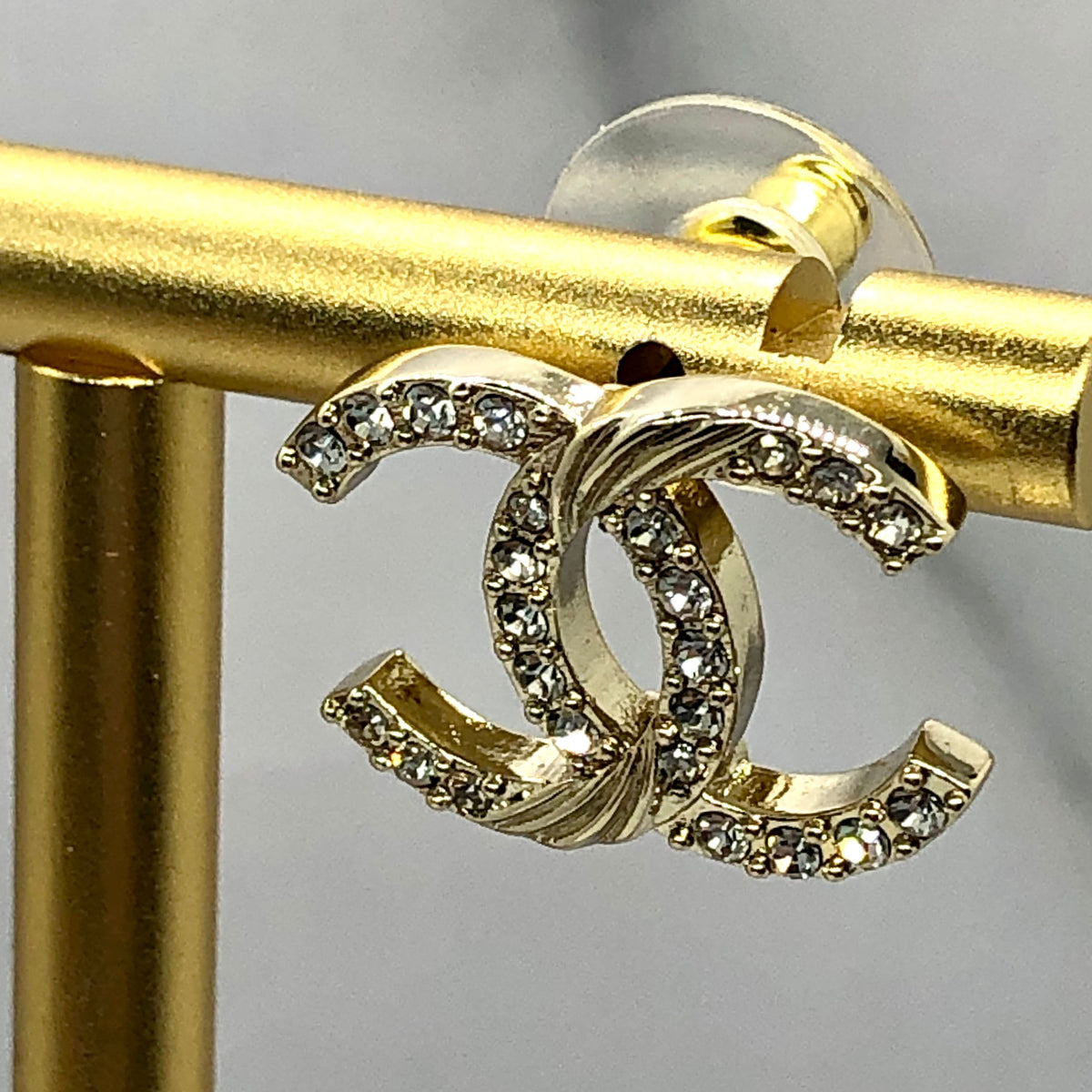 CHANEL CC Rhinestone Earrings - Pre owned