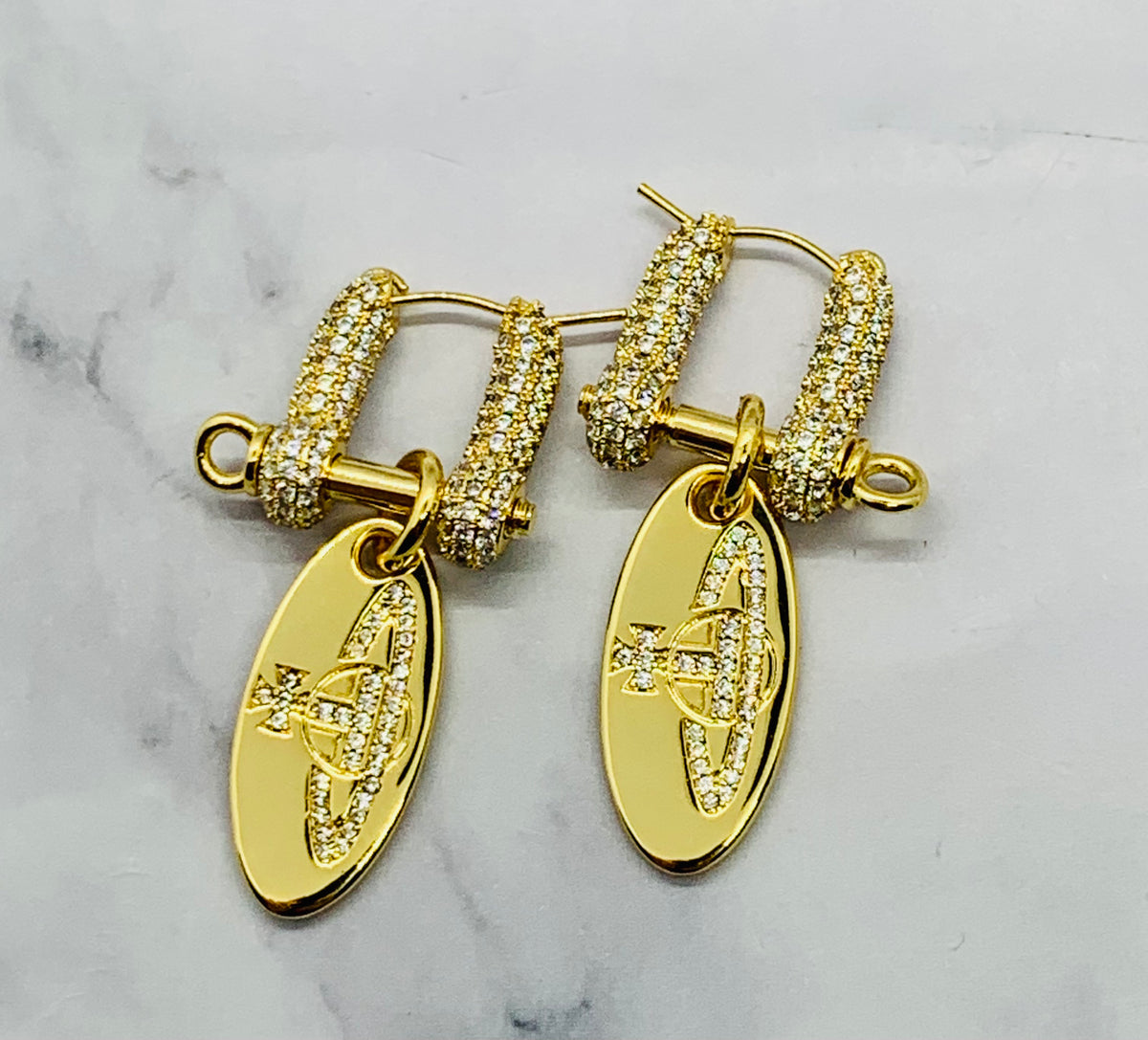 VIVENNE WESTWOOD Rhinestone Earrings - Pre owned