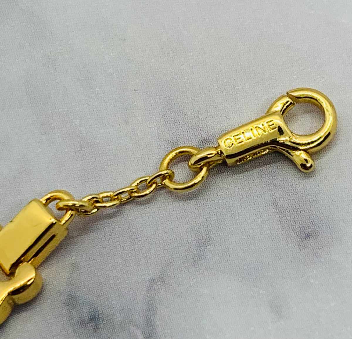CELINE Monogram Gold Bracelet - Pre owned