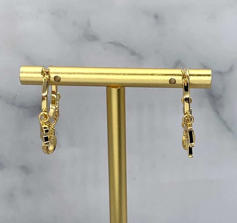 CHRISTIAN DIOR Monogram Hoop Earrings - Pre owned
