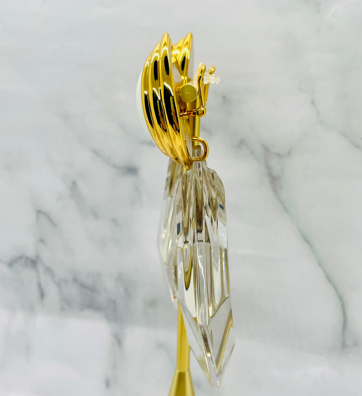 YSL YVES SAINT LAURENT Statement Clip On Earrings - Pre owned
