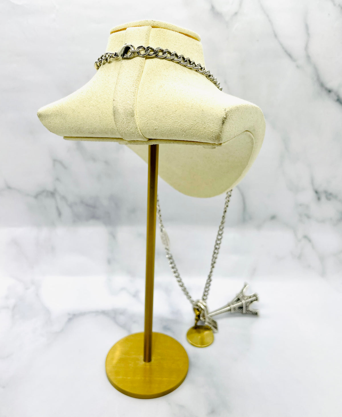 BALENCIAGA Paris Eiffel Towel Charm Necklace - Pre owned