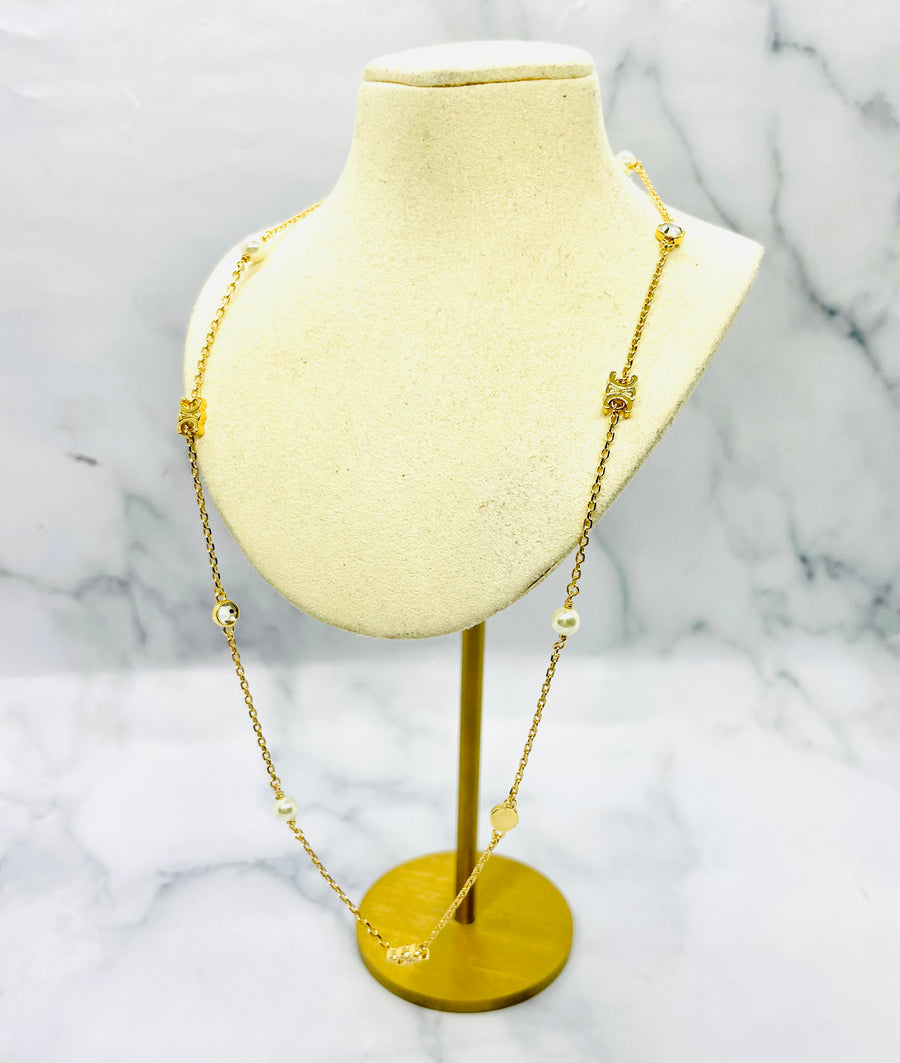 CELINE Monogram Chain Necklace - Pre owned