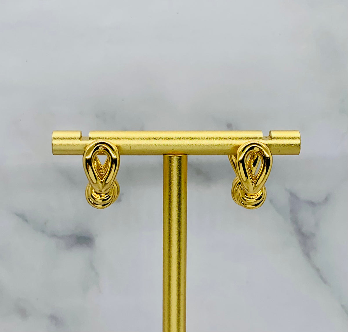 BOTTEGA VENETA Knot Hoop Earrings - Pre owned