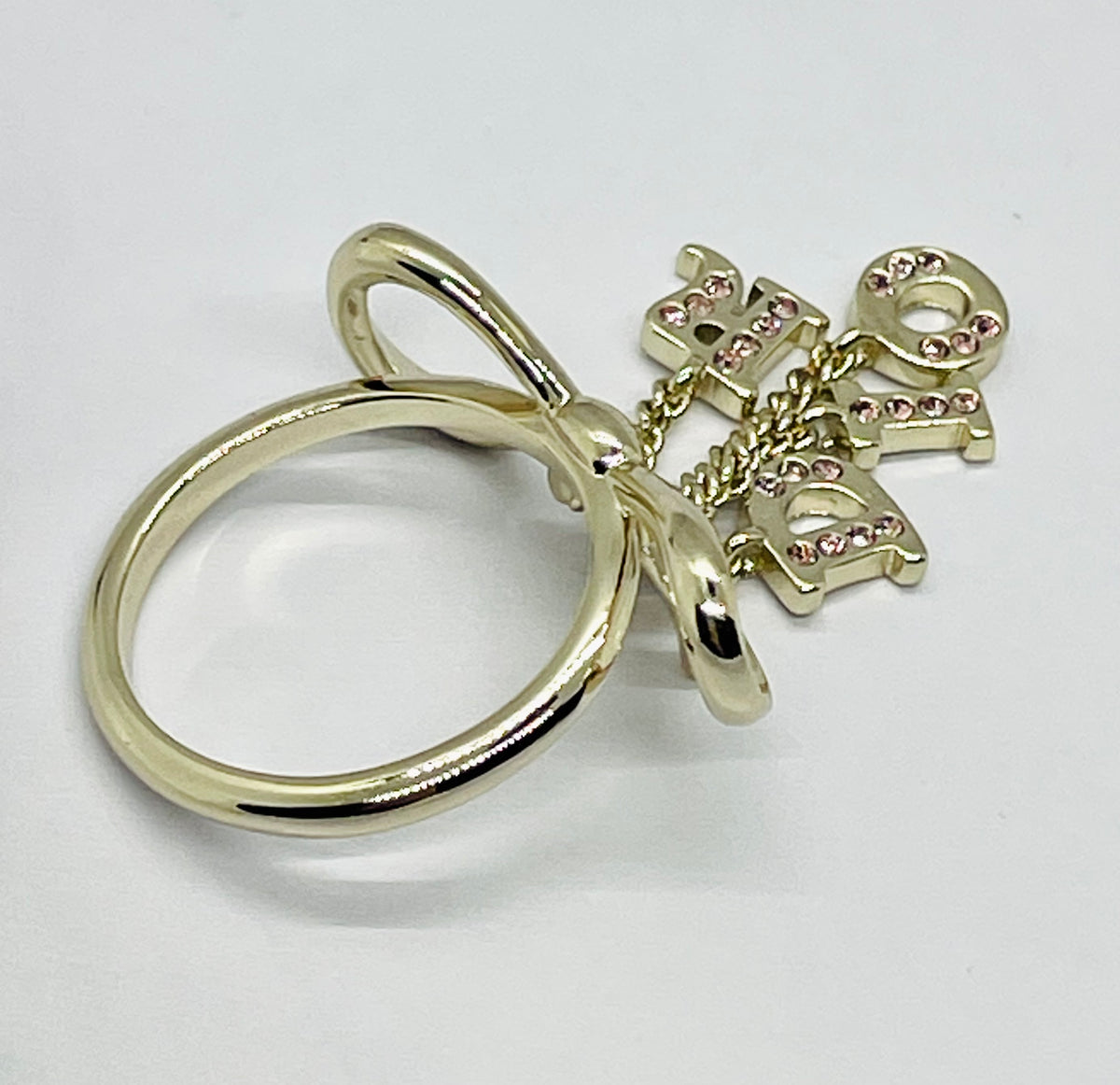 CHRISTIAN DIOR Bow Charms Ring Size 7 - Pre owned