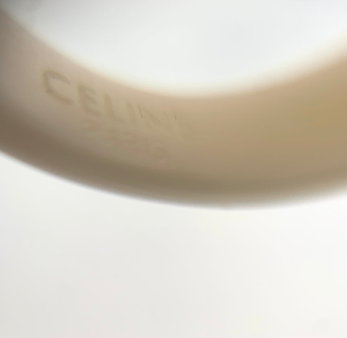 CELINE Monogram Acrylic White Heart Ring Size 7 M - Pre owned