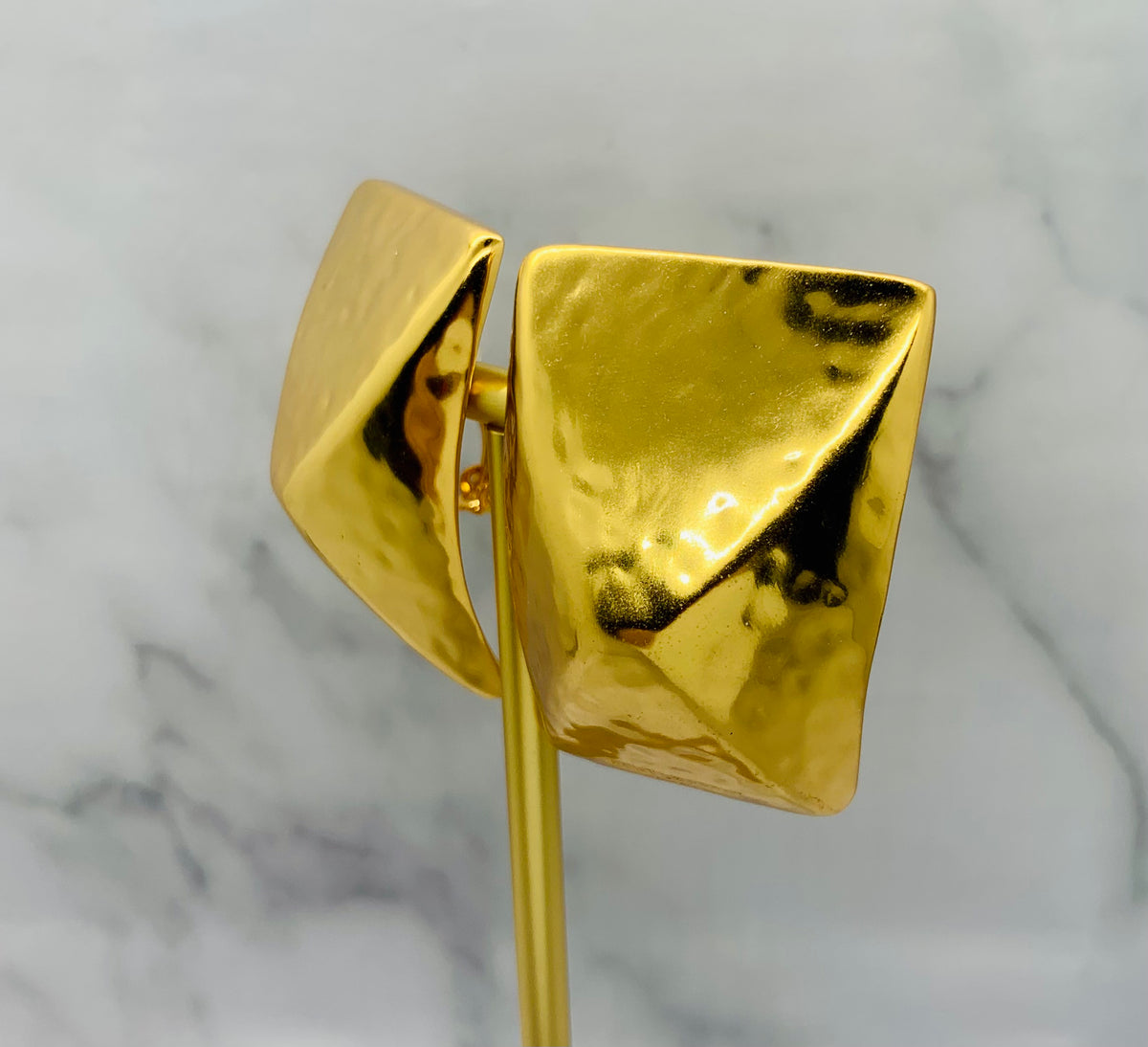 YSL YVES SAINT LAURENT Gold Tone Earrings - Pre owned