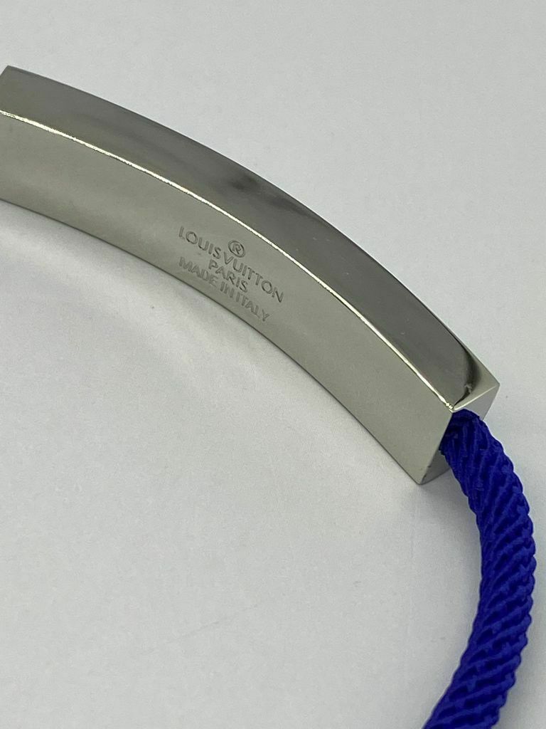 LOUIS VUITTON Blue Rope Silver Tone Bracelet - USED