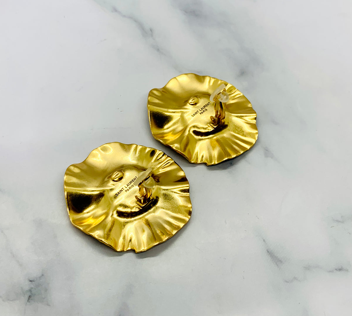 YSL YVES SAINT LAURENT Vintage Clip On Earrings - Pre owned