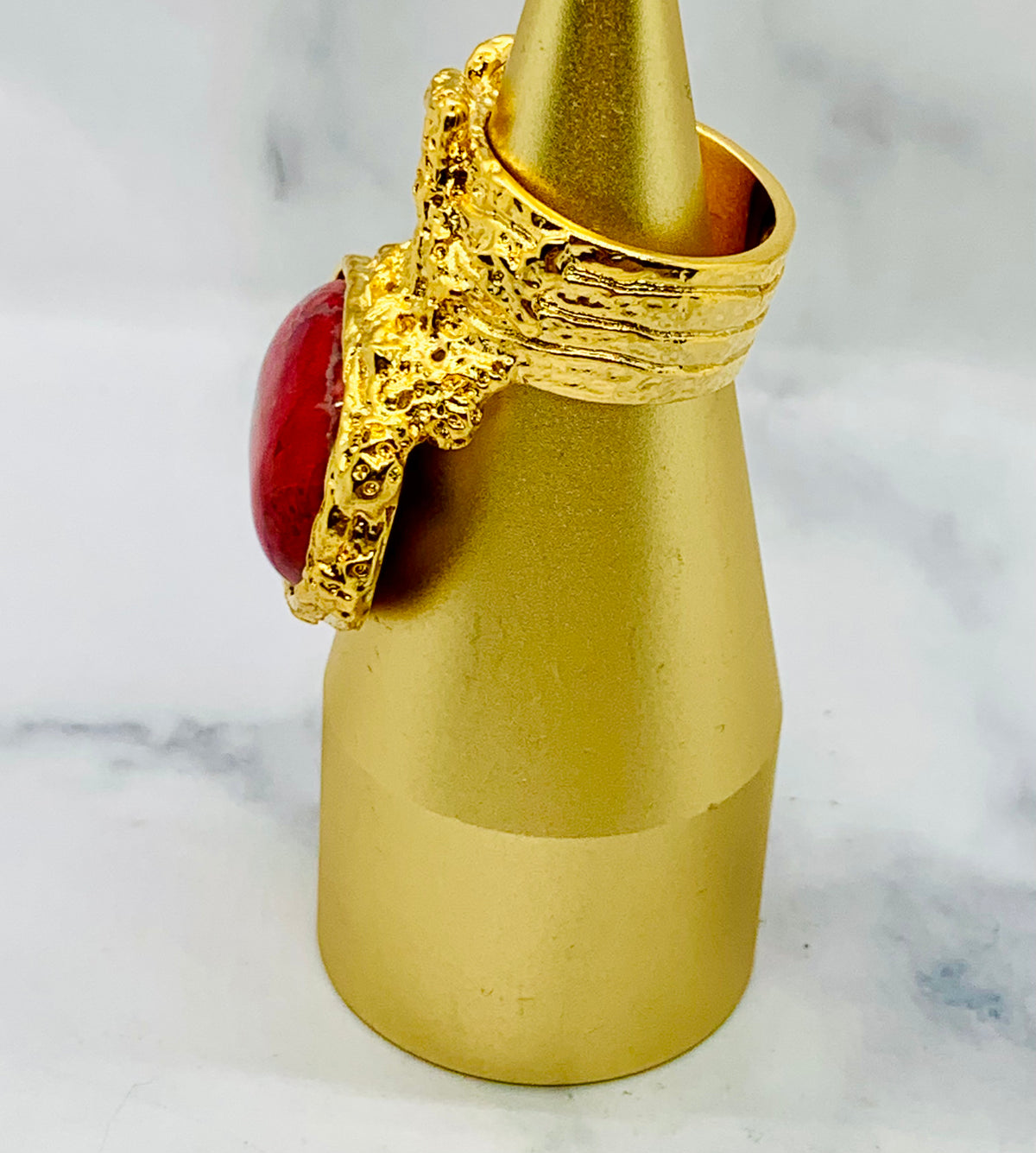 YSL YVES SAINT LAURENT Vintage Stone Ring Size 7 - Pre owned