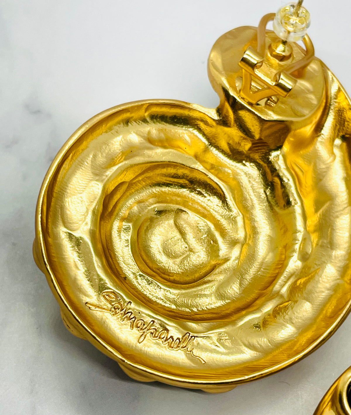 SCHIAPARELLI Snail Eye Statement Earrings - Pre owned