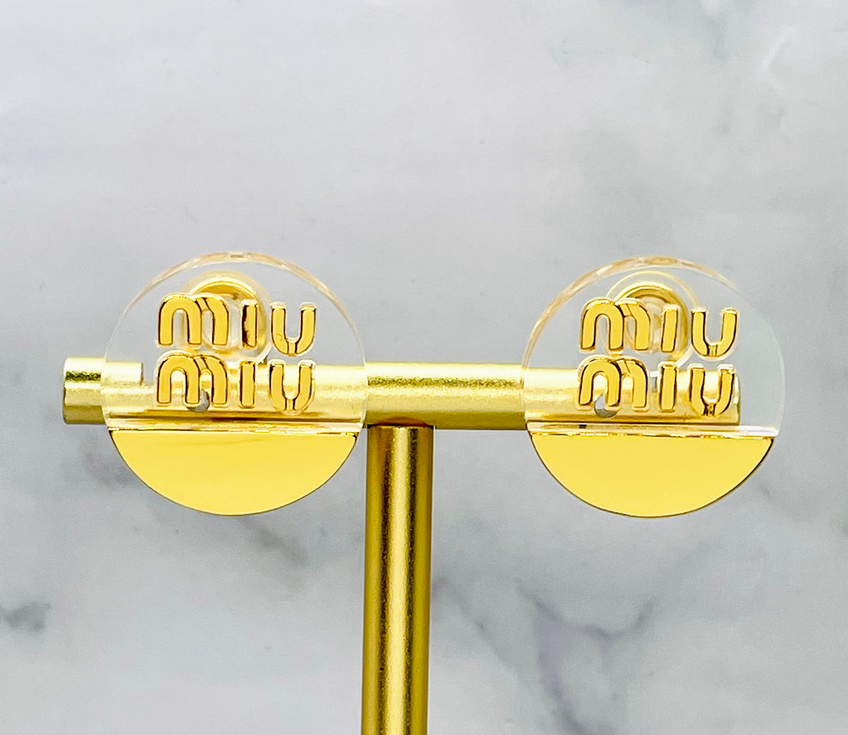 MIU MIU Clear Clip On Earrings - Pre owned