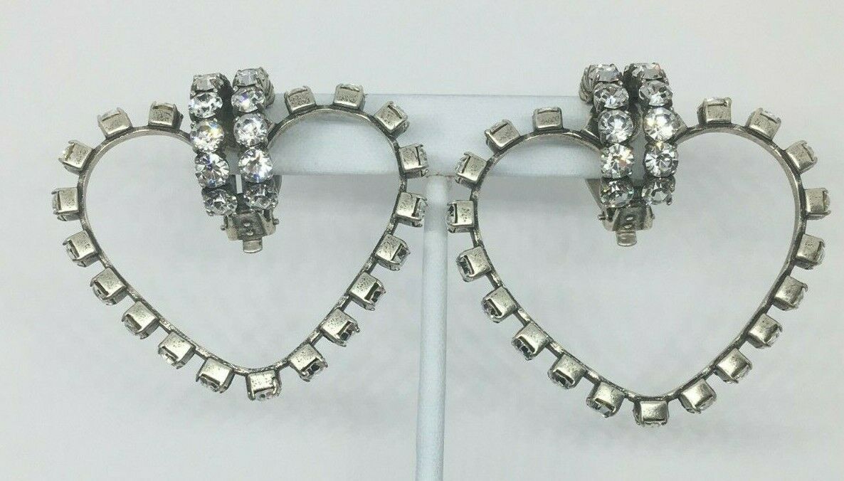 YSL Yves Saint Laurent Runway Heart Earrings - Pre owned