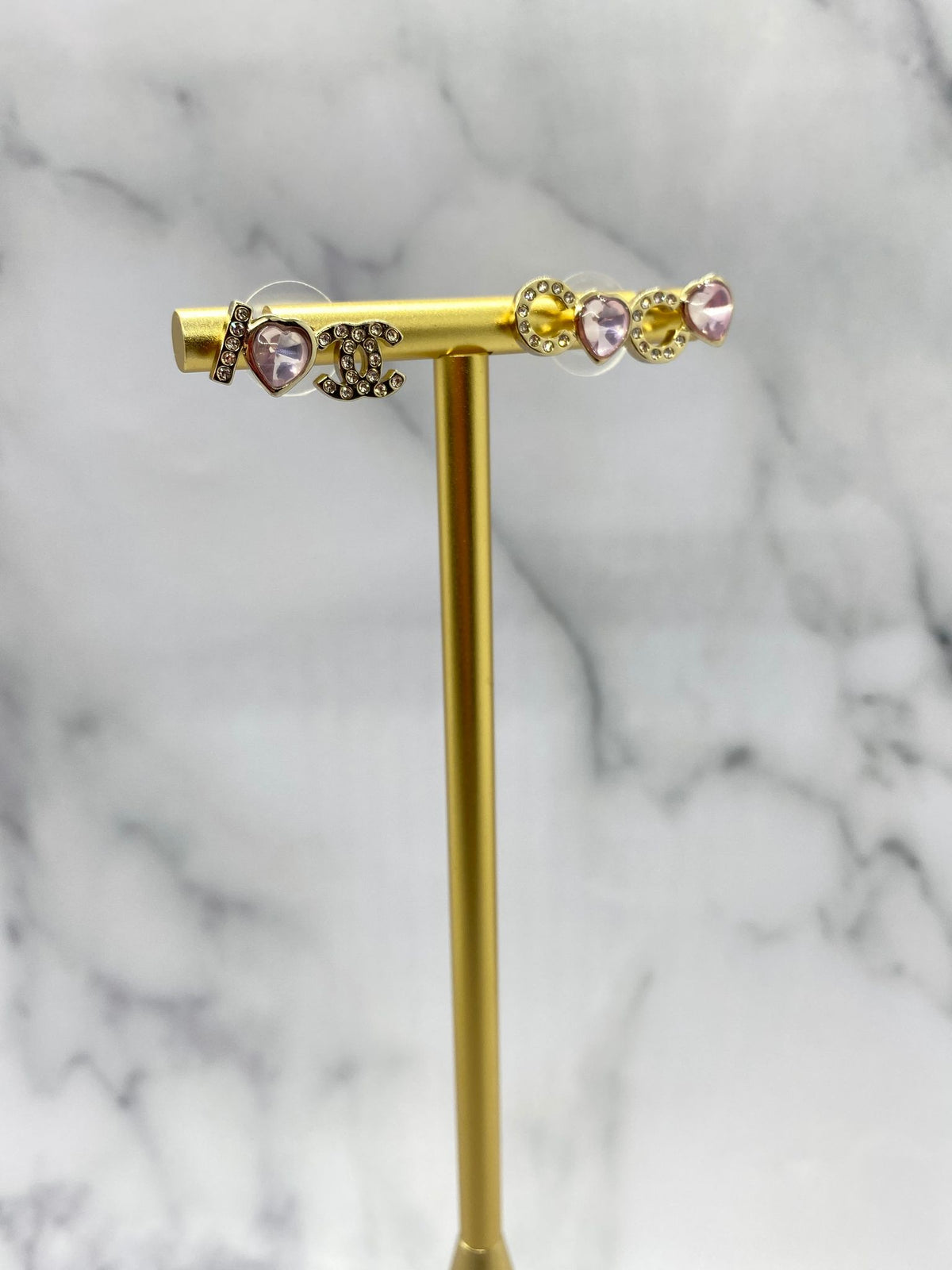 CHANEL CC I heart Coco Earrings - Pre owned