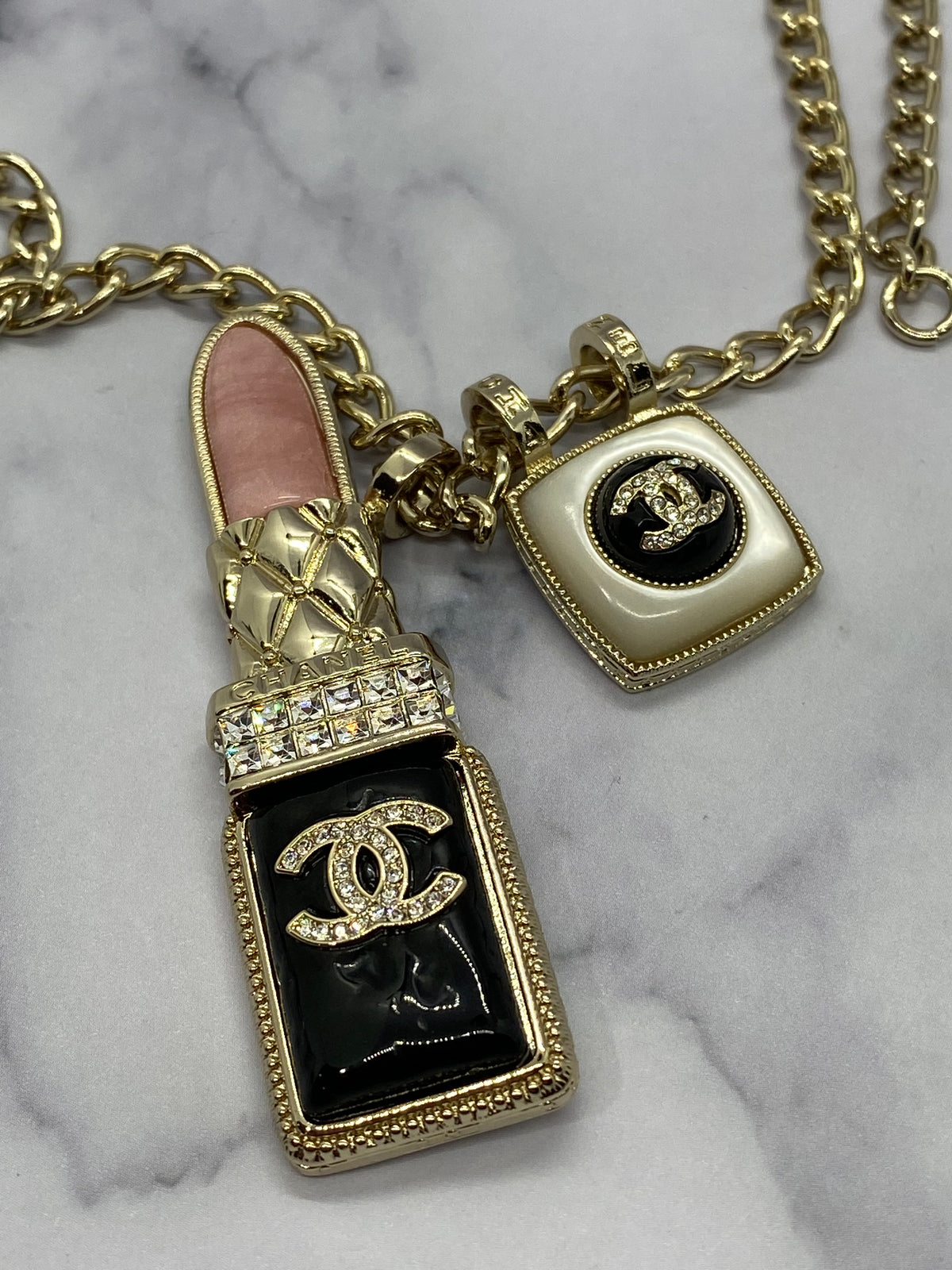 CHANEL CC Lipstick Necklace RARE - Pre owned