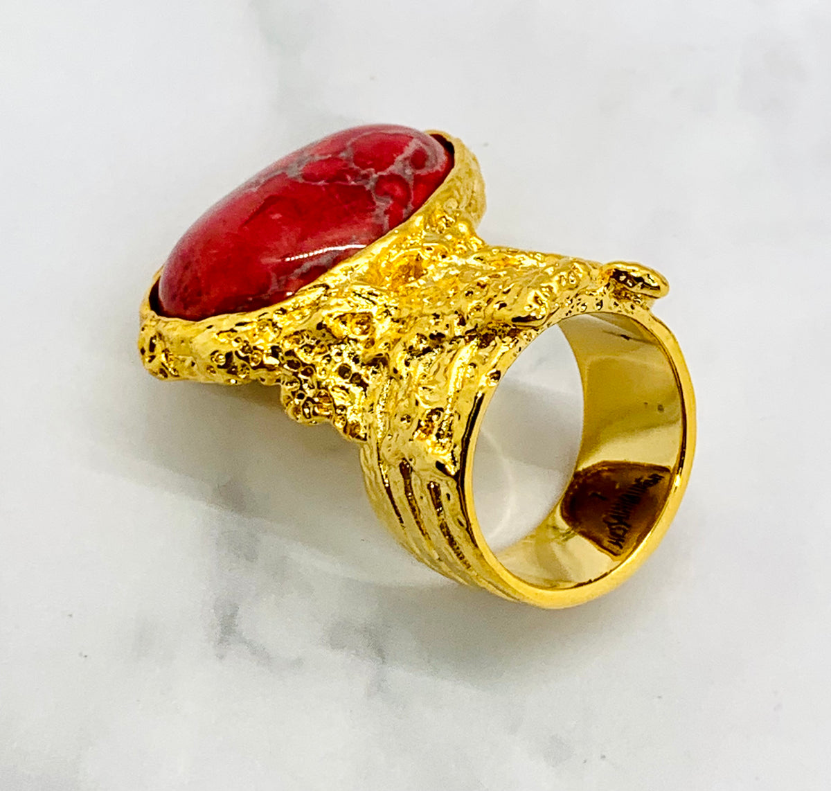YSL YVES SAINT LAURENT Vintage Stone Ring Size 7 - Pre owned