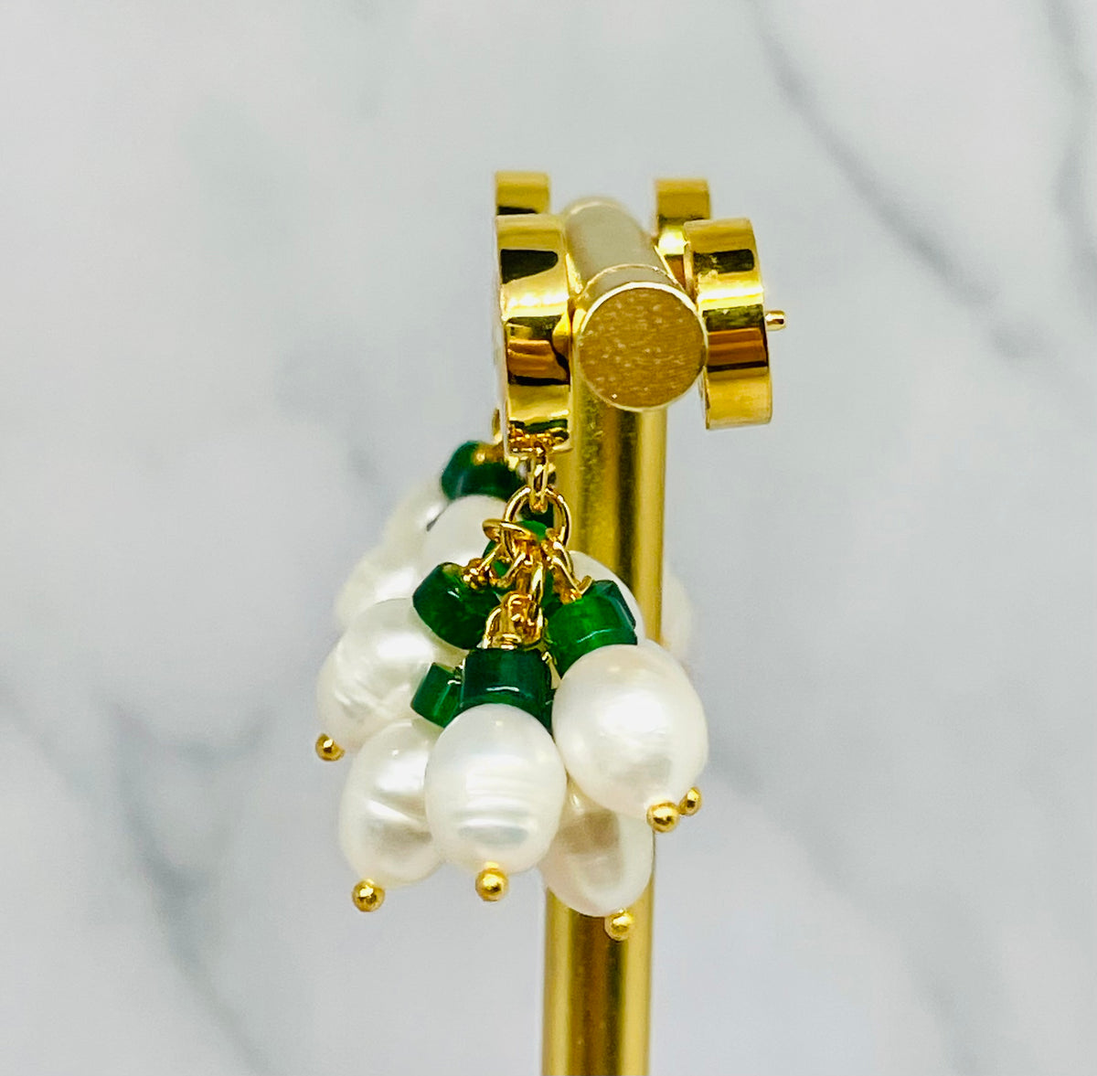 MIU MIU Pearl Cluster Pendant Earrings - Pre owned