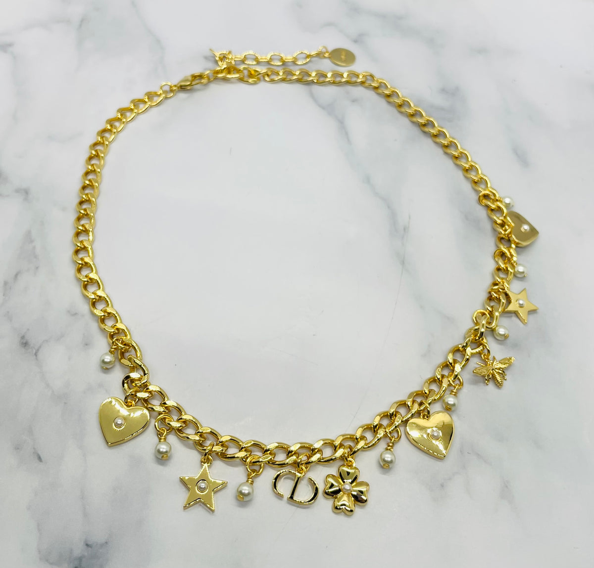 CHRISTIAN DIOR Charm Statement Necklace - Pre owned