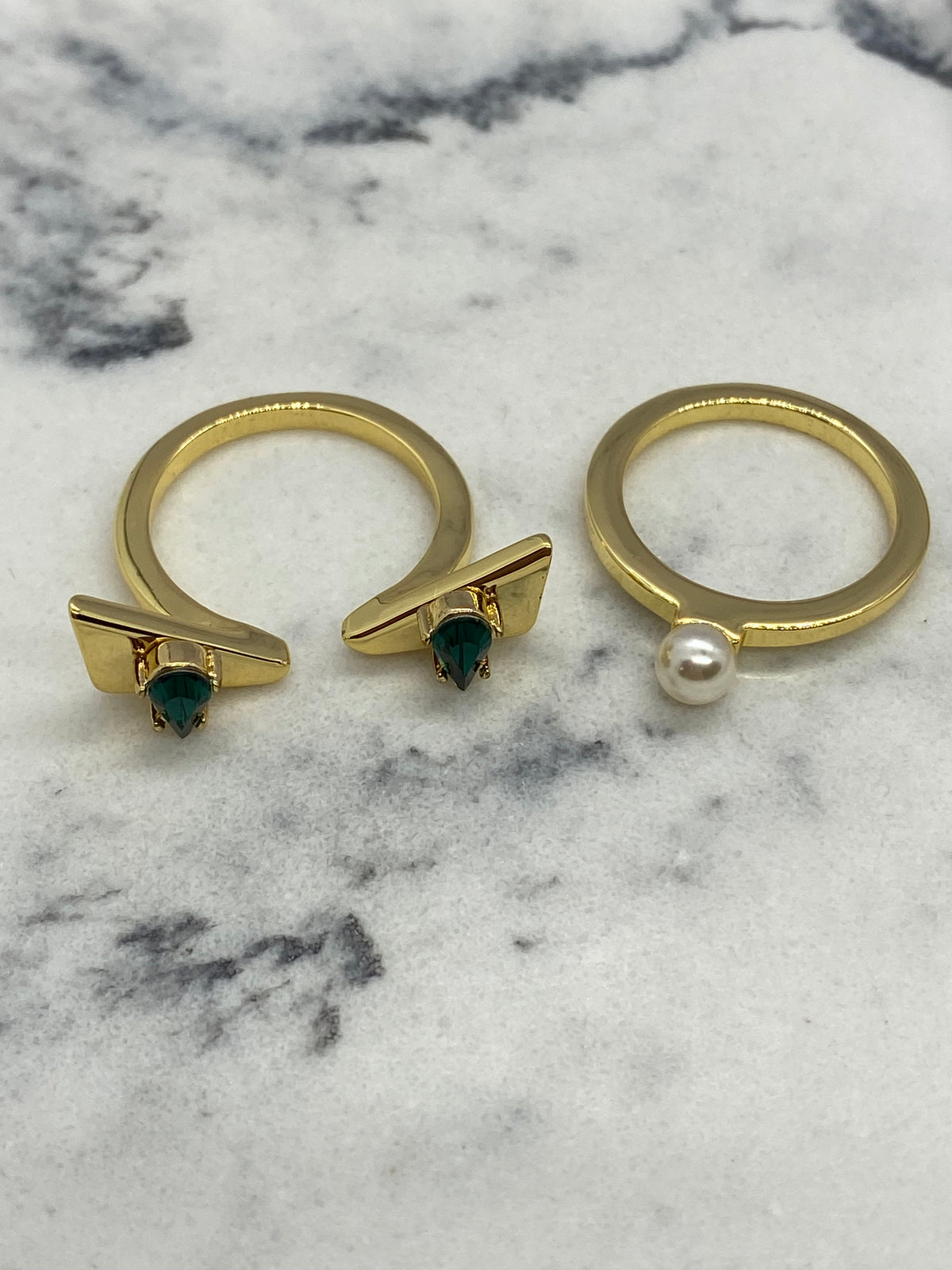FENDI Monster Rhinestone 2 Ring Set - Pre owned