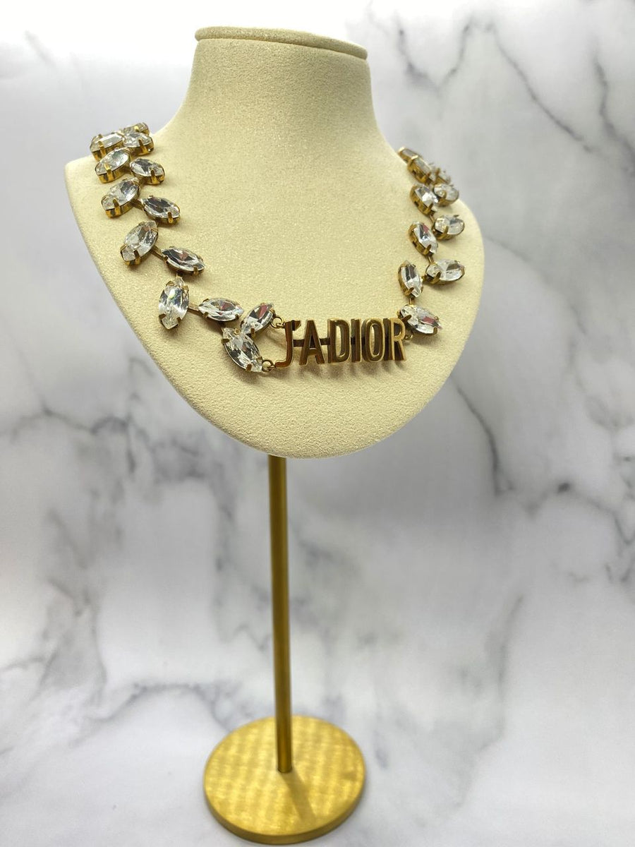 CHRISTIAN DIOR J'Adior Crystal Choker Necklace - Pre owned