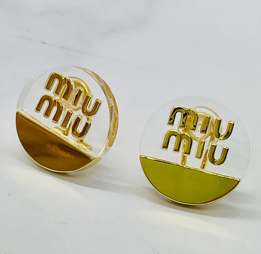 MIU MIU Clear Clip On Earrings - Pre owned