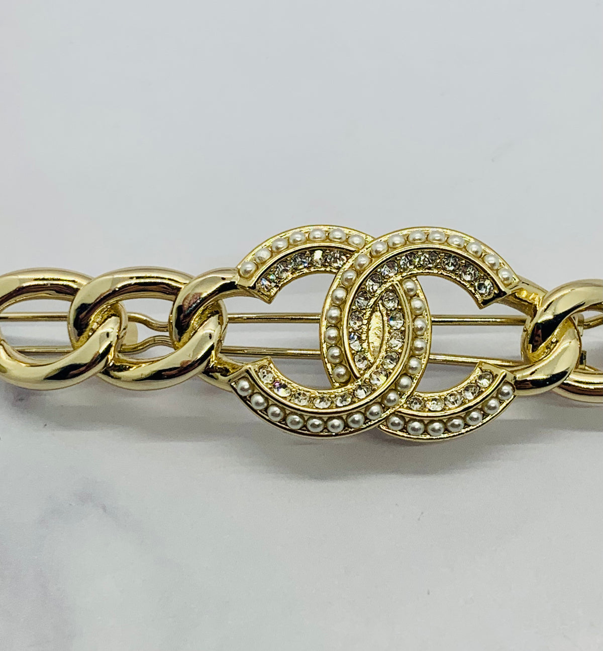 CHANEL CC 2020 Rhinestone Hair Clip Barrette - USED