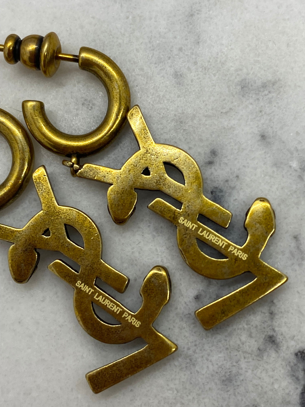 YSL Yves Saint Laurent Vintage Snake Earrings - USED