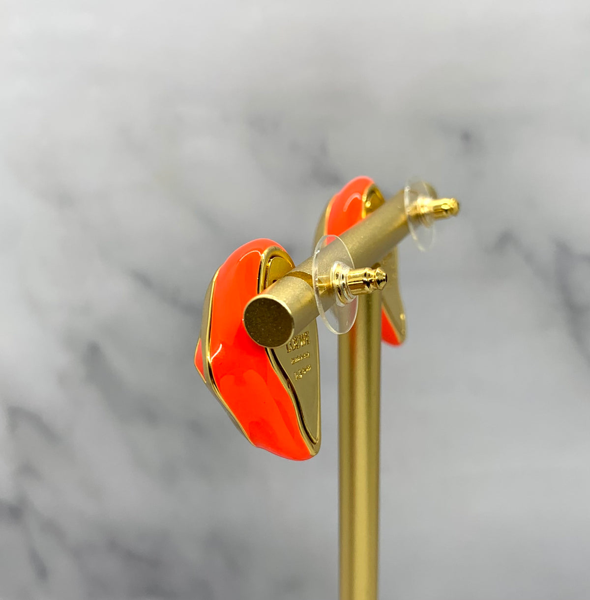 Loewe x Lynda Benglis Red Gold Earrings - Pre owned