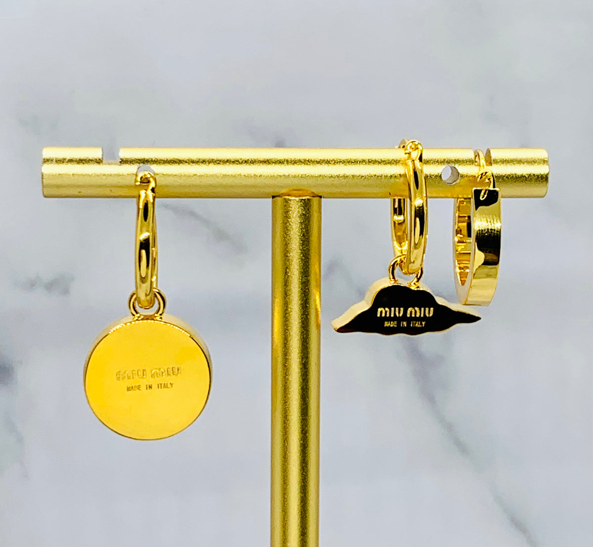 MIU MIU Enamel 3 Earrings Set - Pre owned