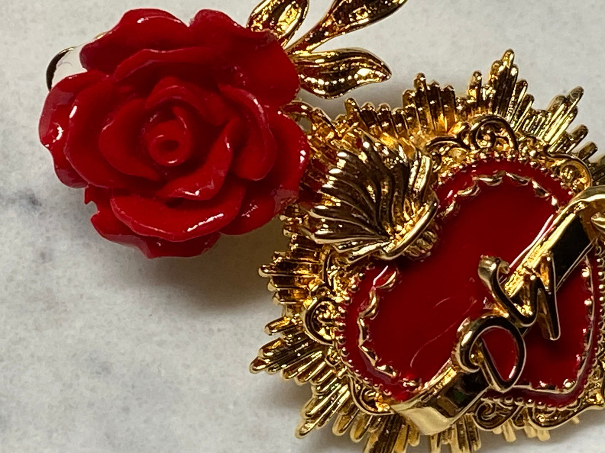DOLCE & GABBANA Sacred Heart Clip On Earrings - Pre owned