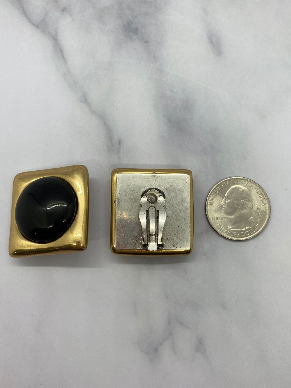YSL Yves Saint Laurent Geometric Runway Earrings - Pre owned