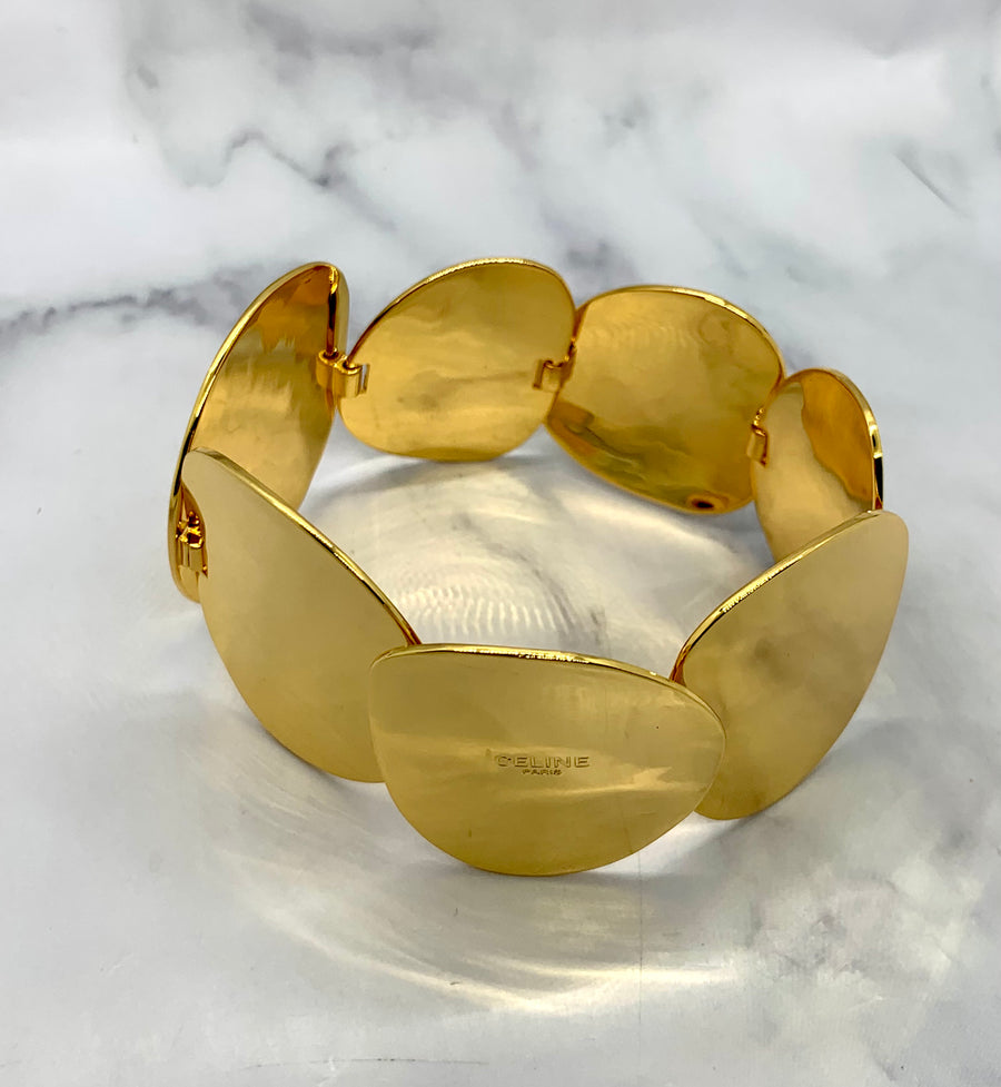 CELINE Gold Disc Bracelet - Pre owned