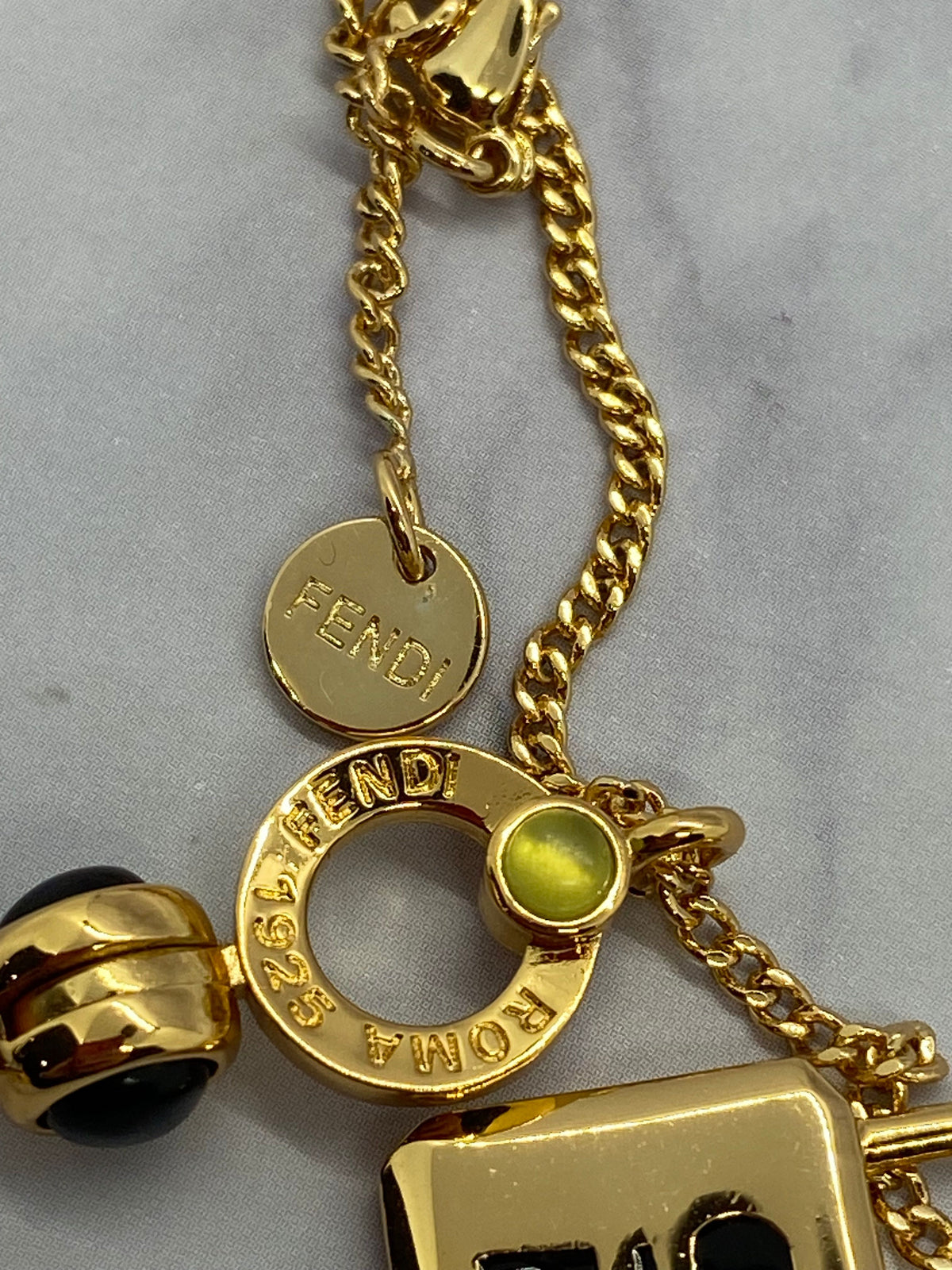 FENDI Key and Lock Charm Necklace - Pre owned