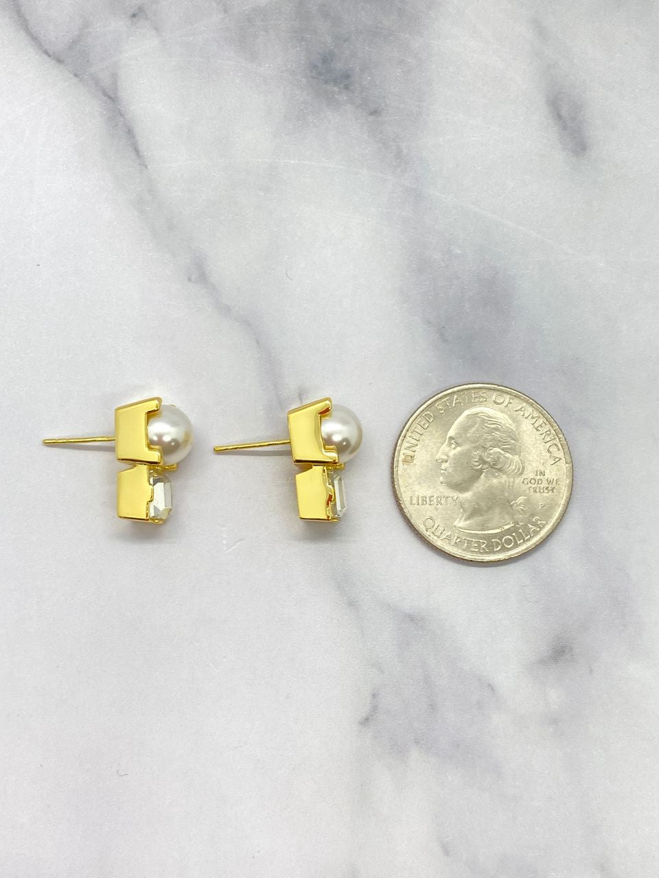 MIU MIU Pearl & Rhinestone Earrings - Pre owned