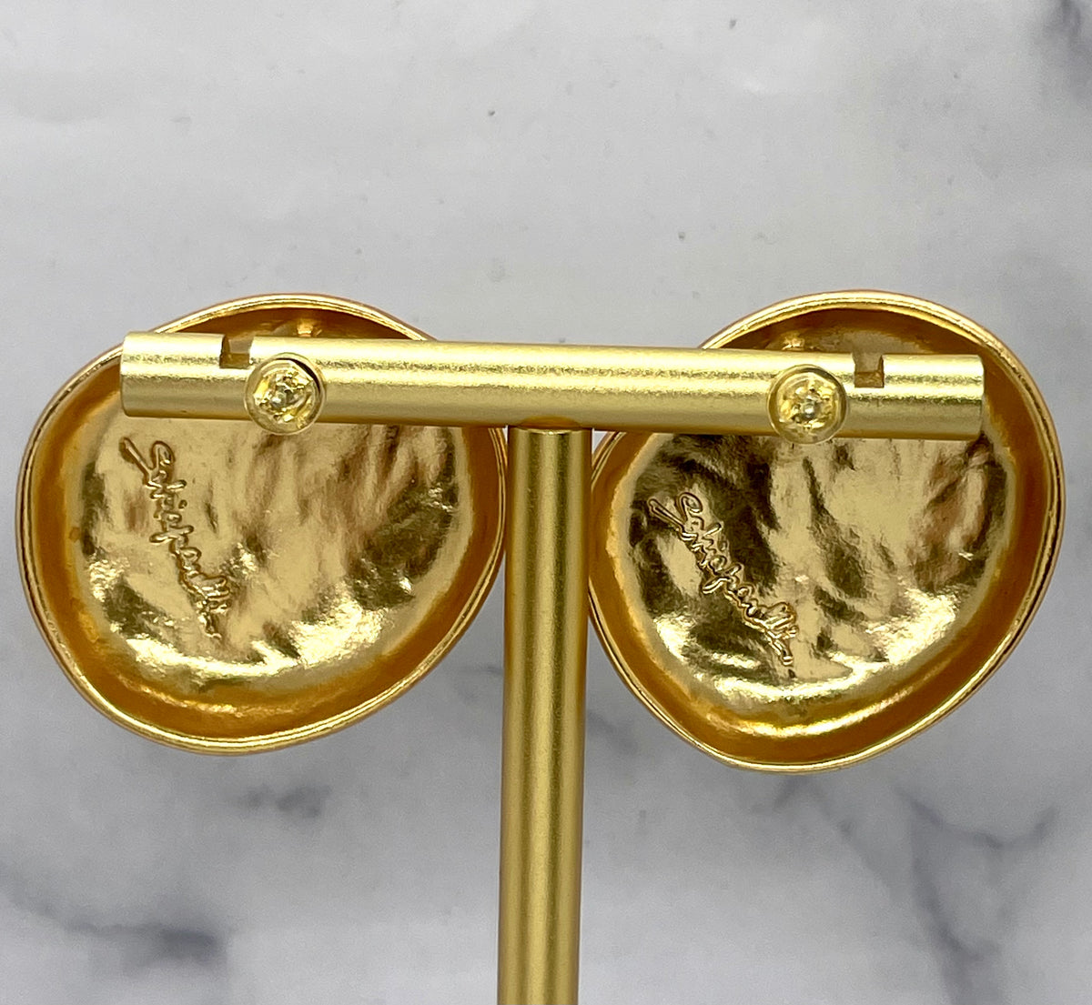 SCHIAPARELLI Keyhole Statement Earrings - Pre owned