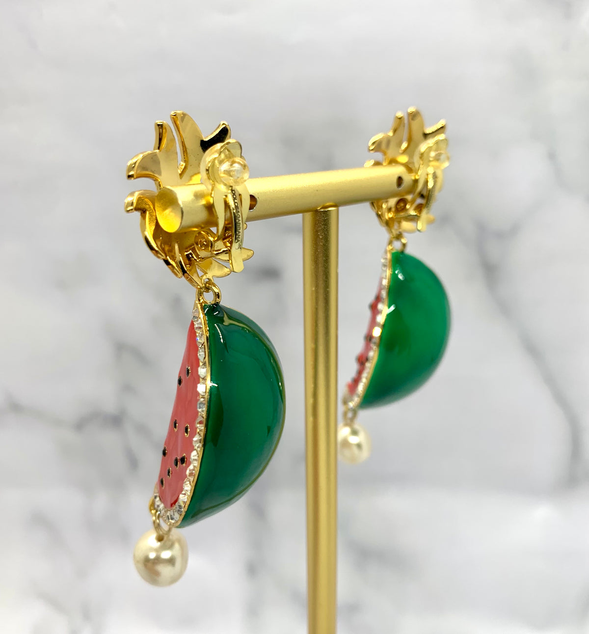 DOLCE & GABBANA D&G Watermelon Clip On Earrings - Pre owned