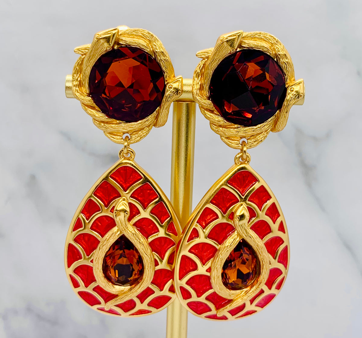 YSL YVES SAINT LAURENT Vintage Serpent Earrings - Pre owned