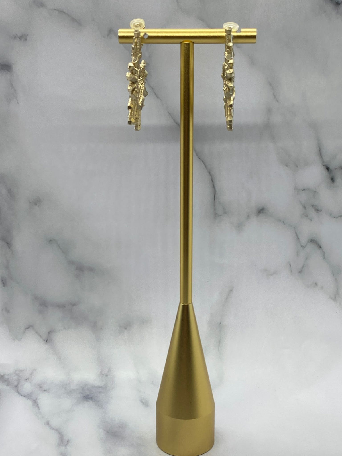 CHANEL CC Rhinestone Starburst Earrings- USED