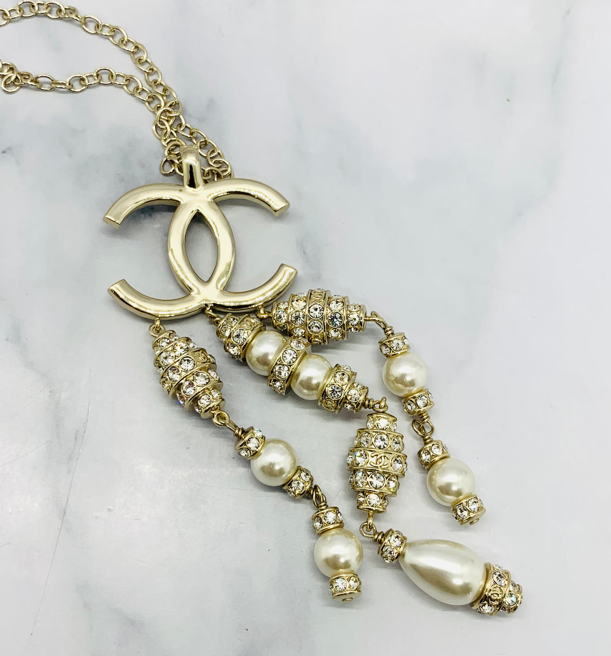 CHANEL CC Statement Pendant Necklace - Pre owned