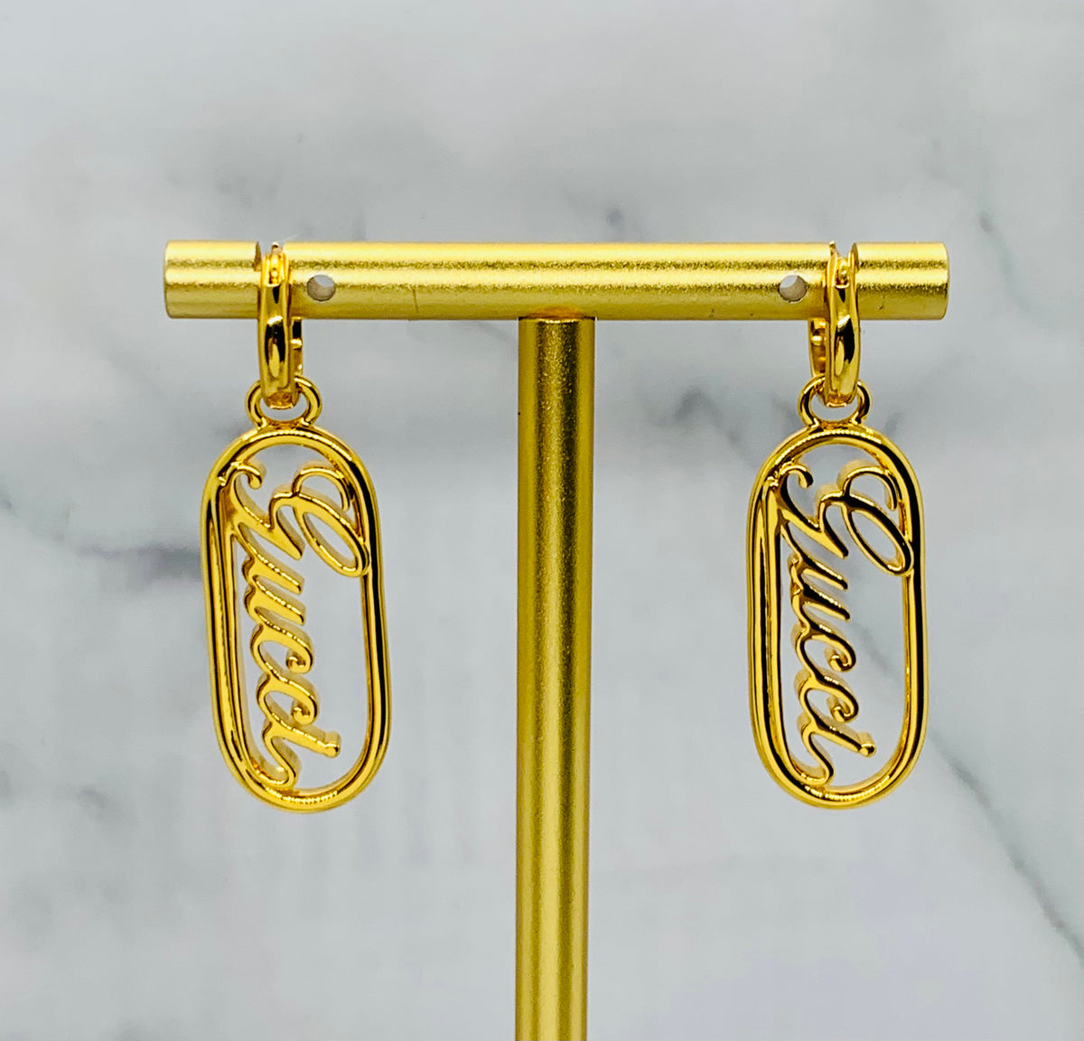 GUCCI Signature Pendant Earrings - Pre owned