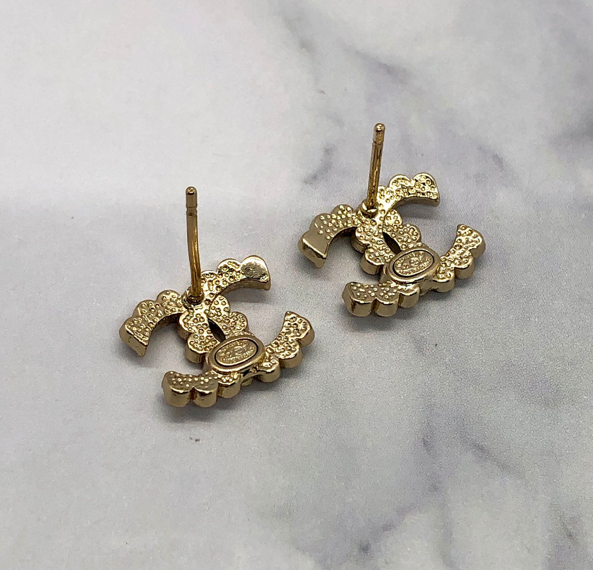 CHANEL CC Rhinestone Earrings - Pre owned