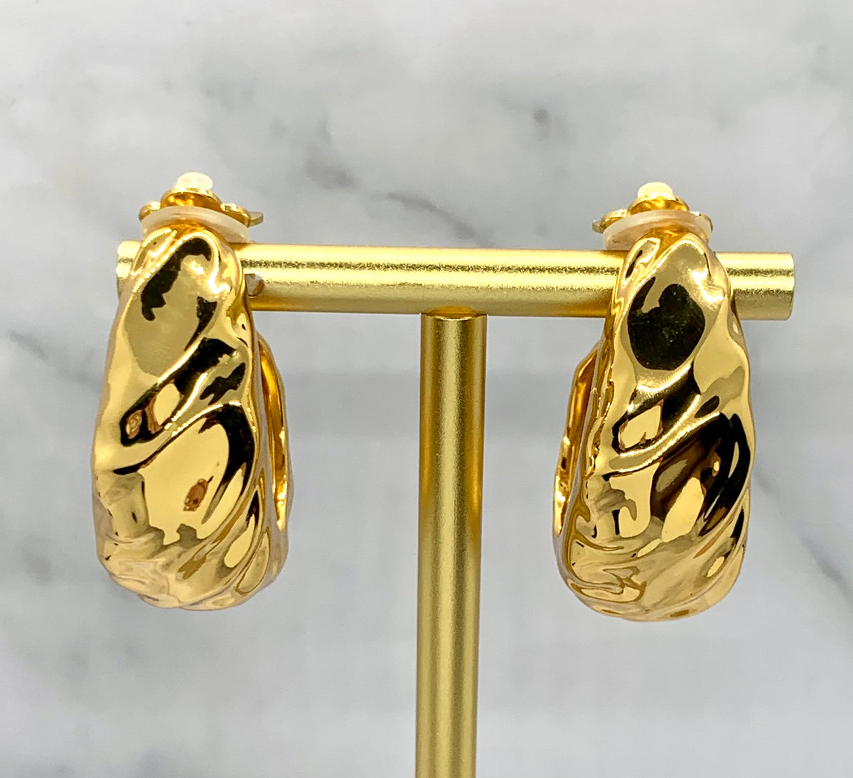 YSL YVES SAINT LAURENT Clip On Statement Earrings - Pre owned