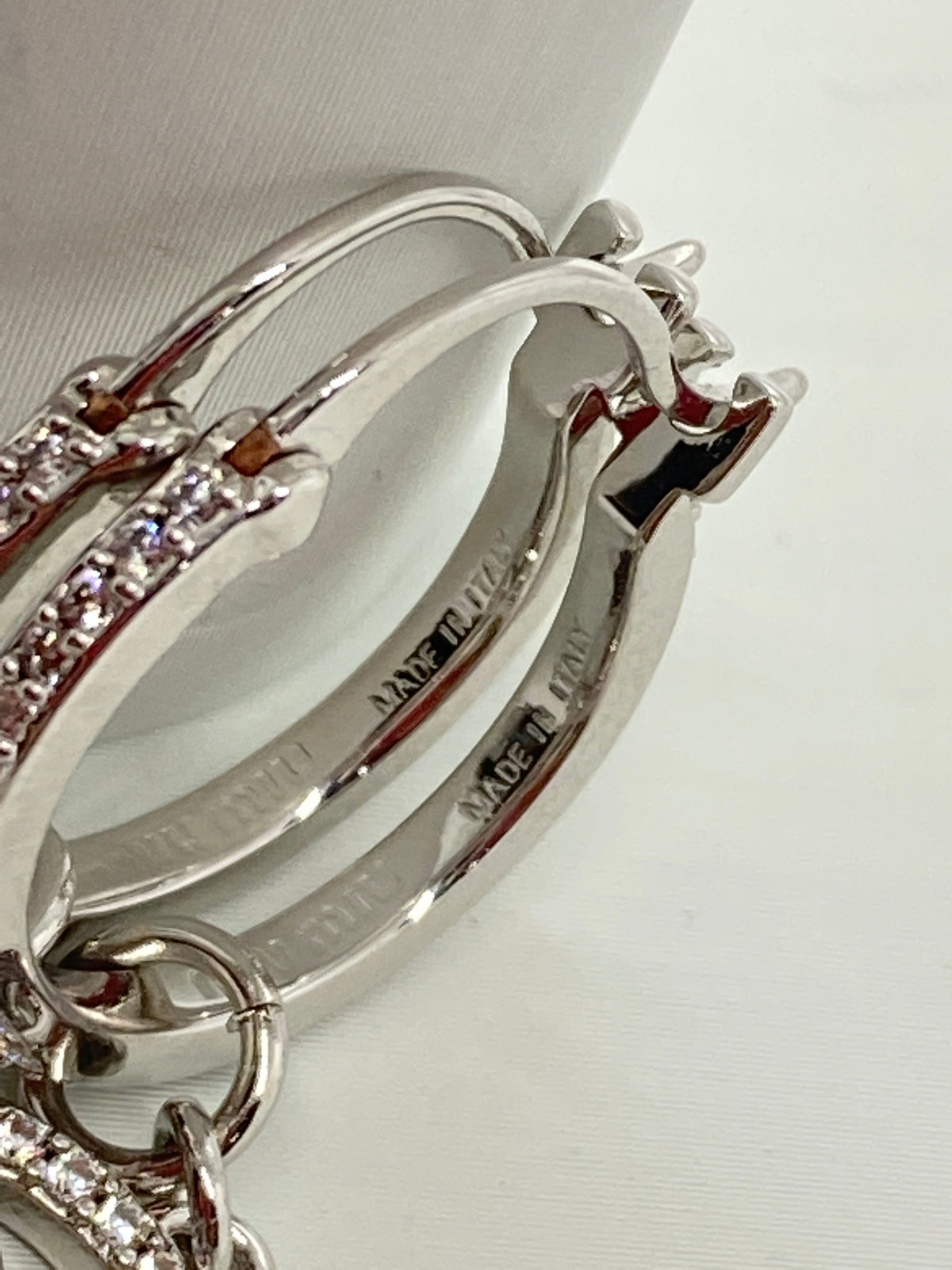 MIU MIU Lipstick Rhinestone Asymmetric Earrings - Pre owned