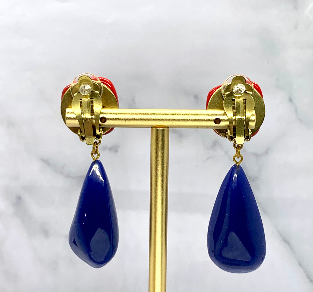 YSL YVES SAINT LAURENT Colorful Stone Earrings - Pre owned