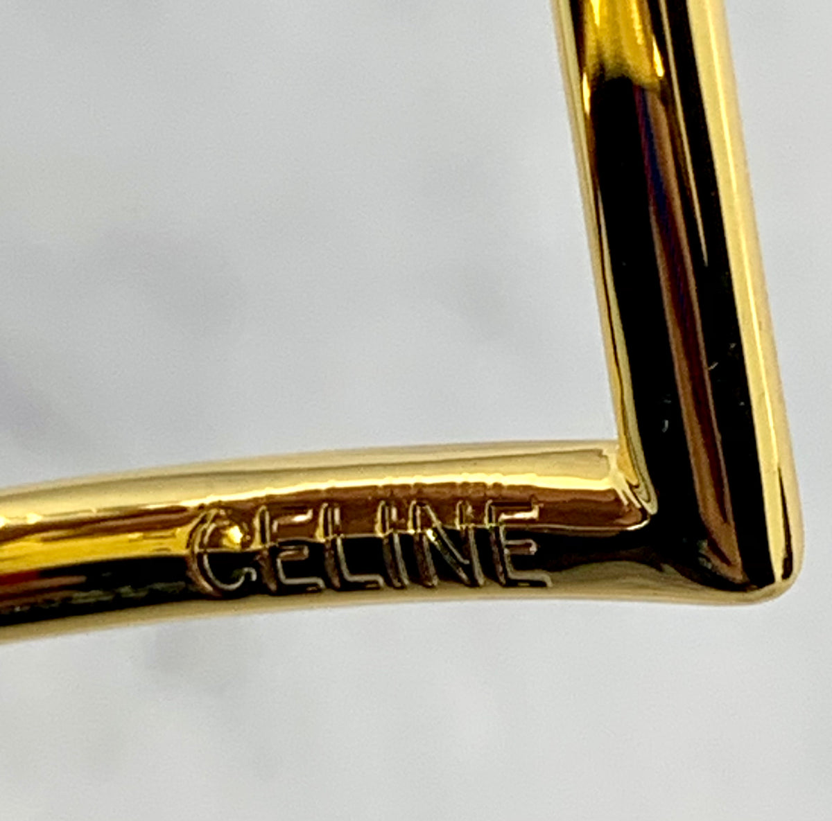 CELINE Gem Stone Monogram Cuff Bracelet - Pre owned