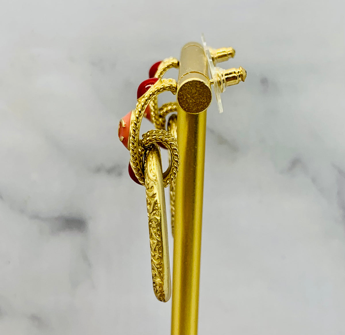 CHANEL CC Vintage Door Knocker Earrings - USED