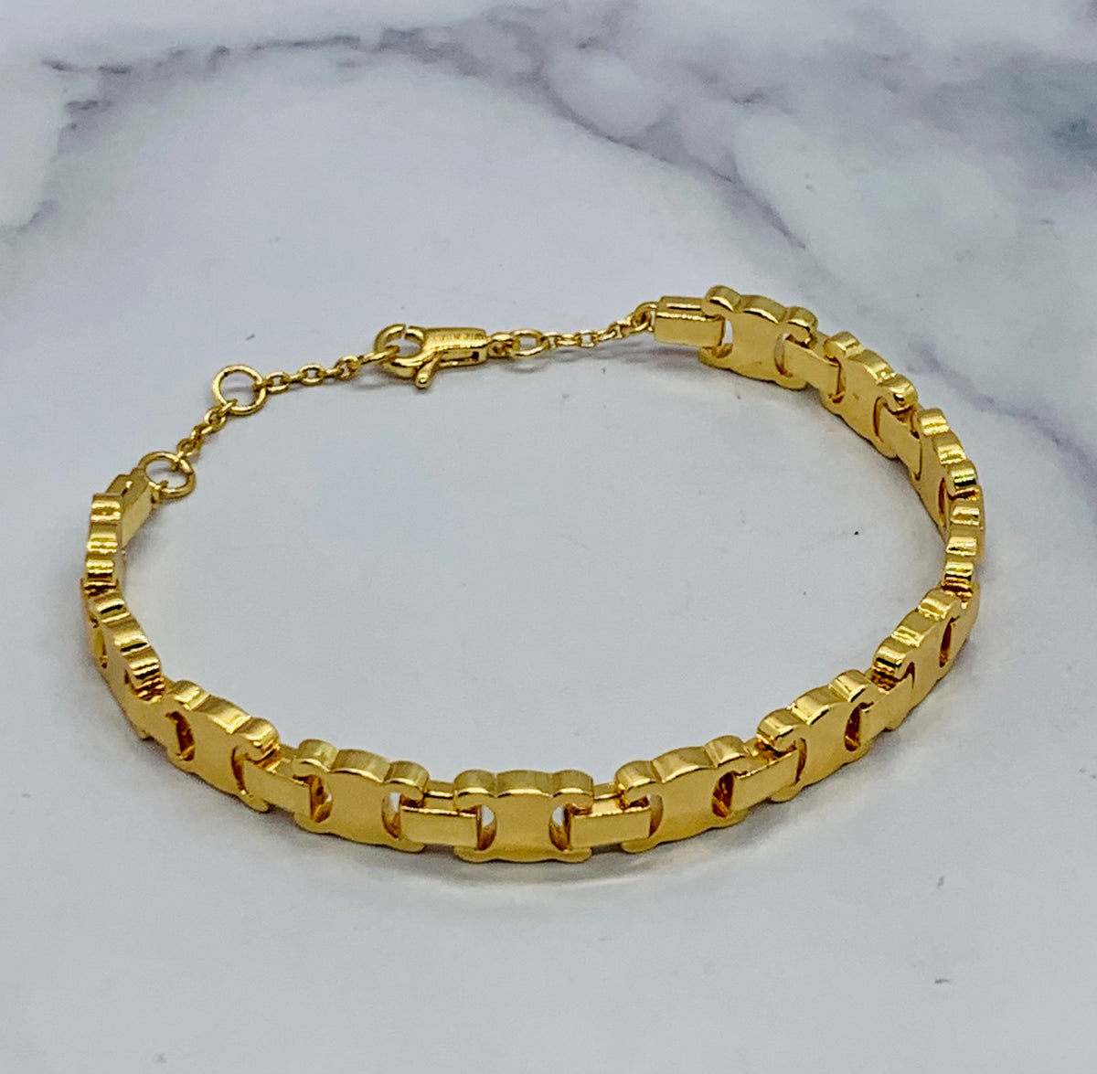 CELINE Monogram Gold Bracelet - Pre owned